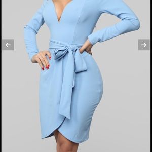 SOLD !!Blue fashion nova dress